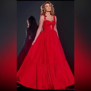 Jovani BLACK Corset A-Line Ballgown | Size 8 NWT | Formal Evening Gown